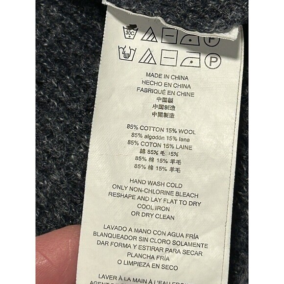 Michael Kors Men’s Large Tight Weave Long Sleeve Pullover Sweater Gray - Picture 4 of 8